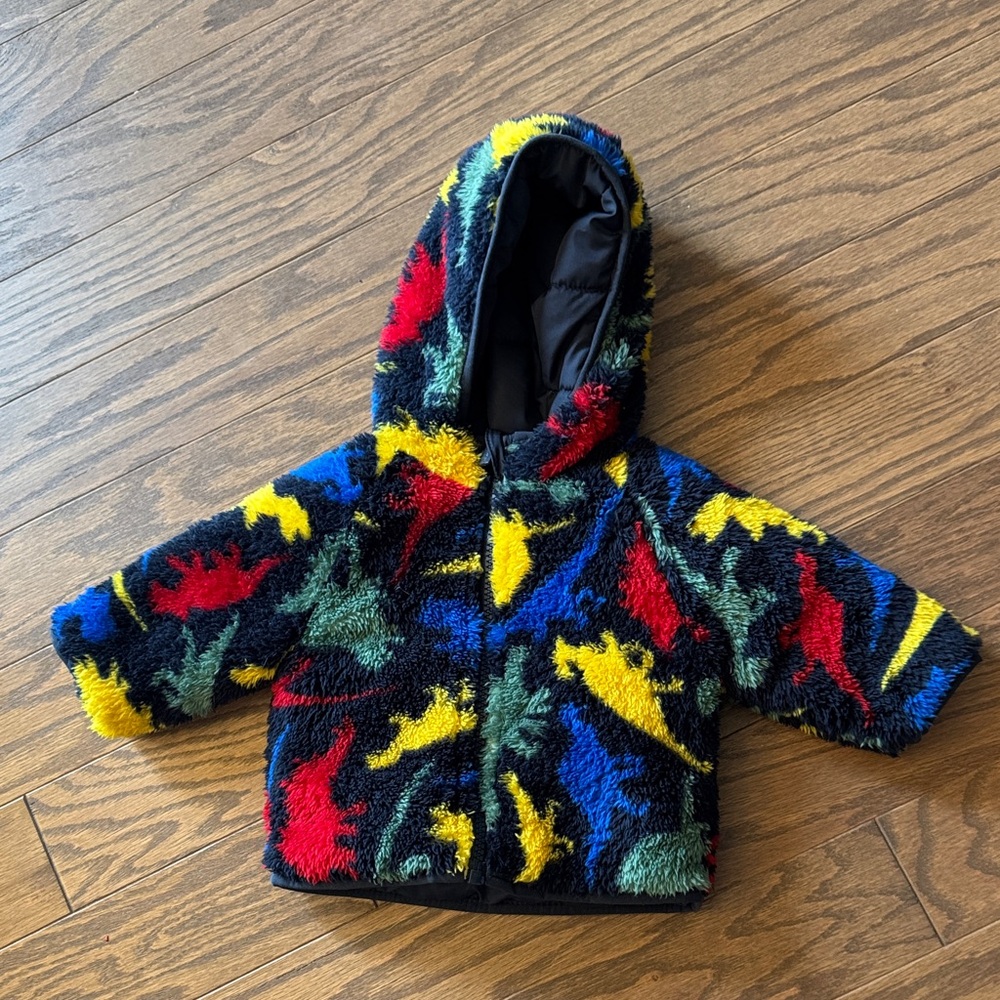 Old Navy Colorful Dinosaur Puffer Jacket